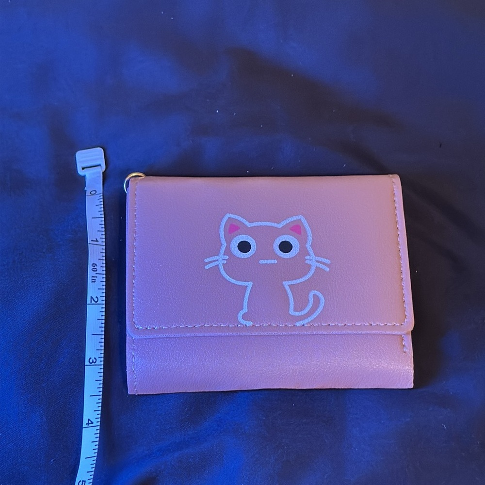 Kitten Bifold Wallet - Pink Cute Cat Coin & Card Wallet | Gift-Ready - Picture 3 of 3